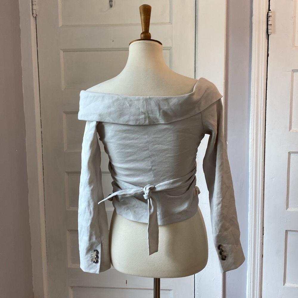Zara Fitted Blazer Jacket Limited Edition in Stone, Size XS - Picture 7 of 17